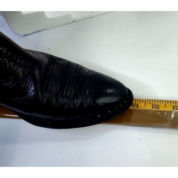 Vintage Dan Post Boots Mens Sz 8.5D  Black Leather Western Cowboy Work #507159 - Picture 13 of 14